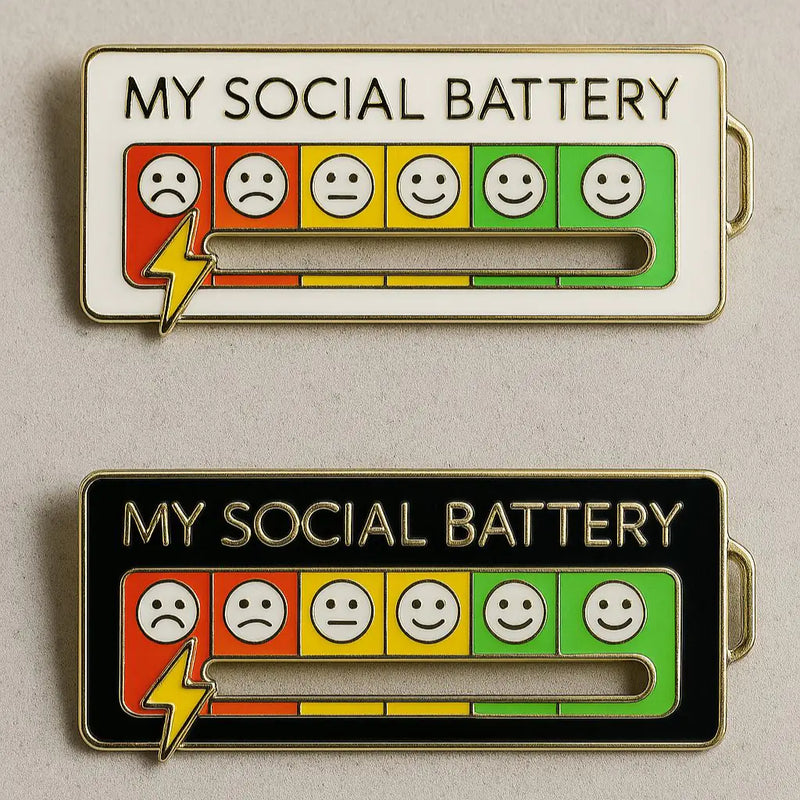 2026 Social Battery Status Brooch