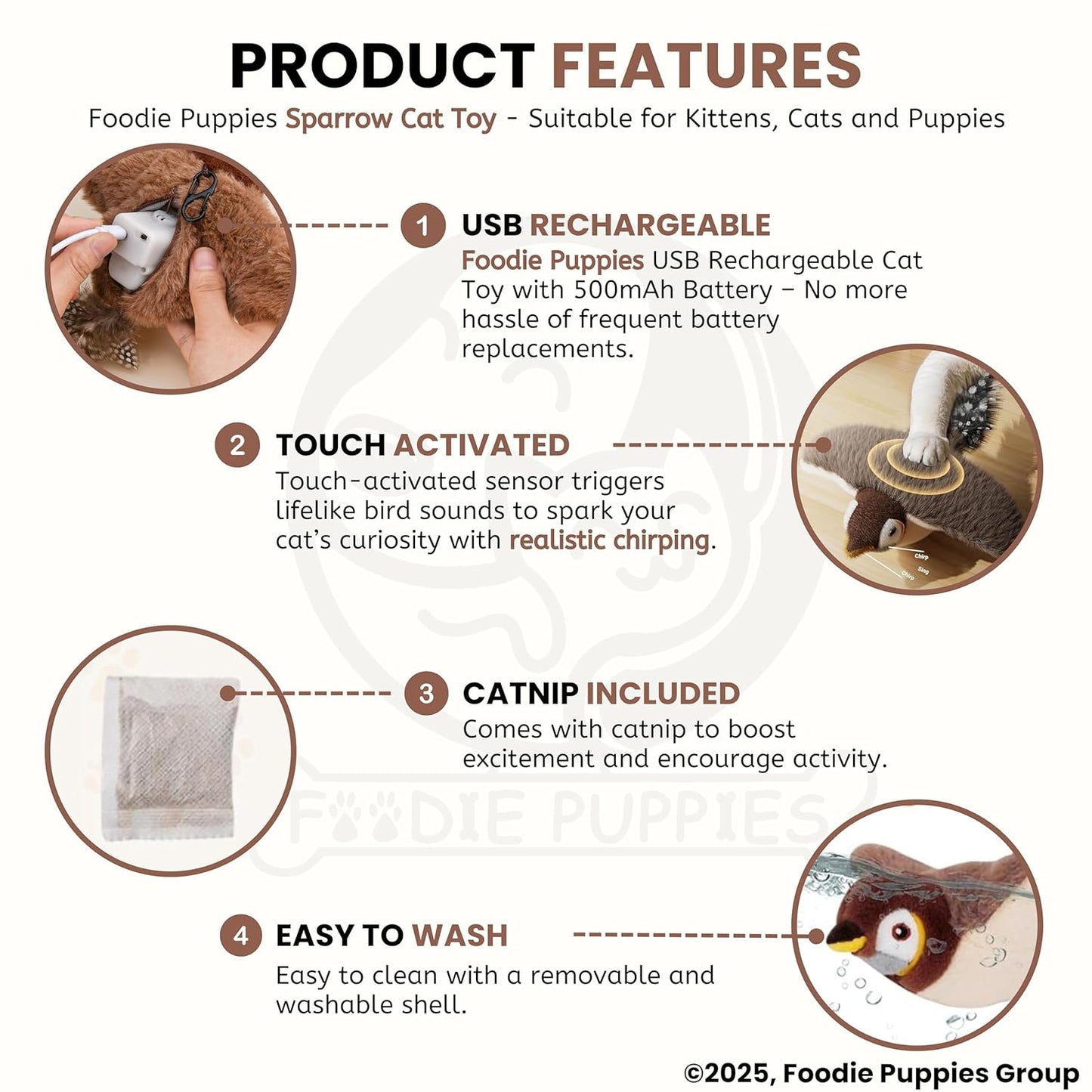 Flapping Sparrow Interactive Cat Toy™