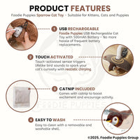 Flapping Sparrow Interactive Cat Toy™