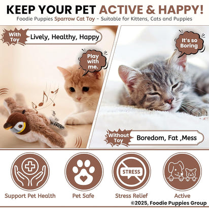 Flapping Sparrow Interactive Cat Toy™