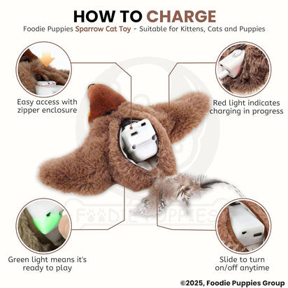Flapping Sparrow Interactive Cat Toy™